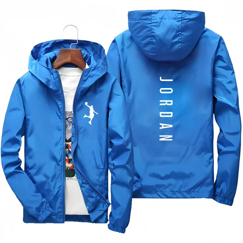 

2025 Spring/Summer New Men's Hooded Jacket Casual Sportswear Windproof Zipper Fishing Jacket Fashionable