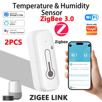 Tuya App Control Zigbee 3.0 WiFi Temperature Humidity Sensor Smart Home Real-time Indoor Climate Monitor Alexa Google Assistant