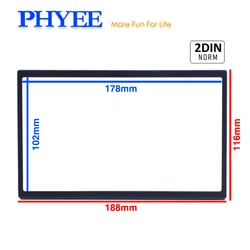 2 DIN Car Radio Front Panel Frame 102mm 178mm Car Accessory Face Plate for Universal Double Din 7 Inches Car Android Head Unit