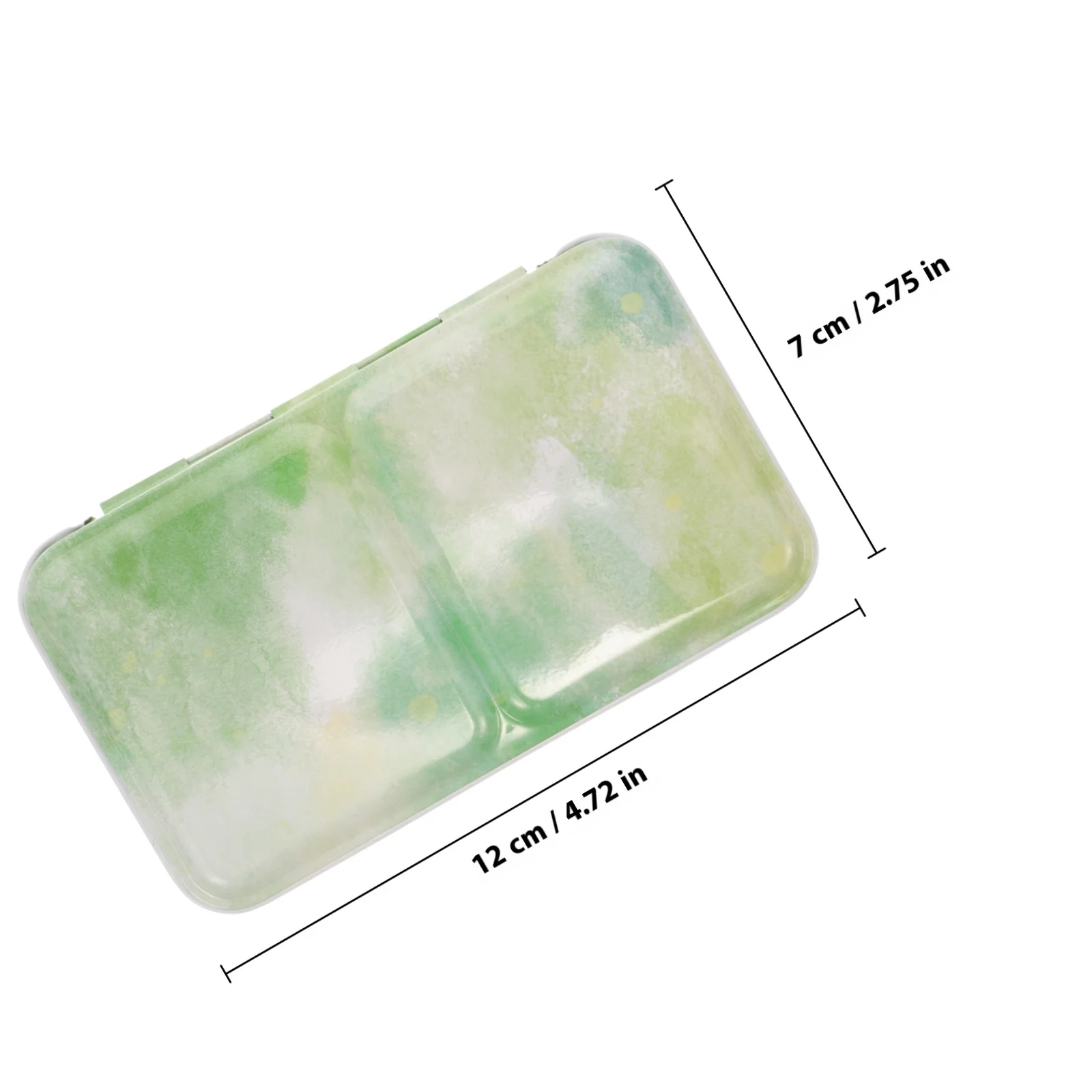 Boîte à pigments pour aquarelle, plaque de mélange en fer, plateau de mélange de peinture Portable, étui de peinture à l'huile de voyage, demi-boîte pour aquarelle
