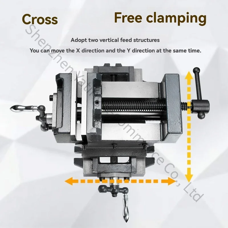 1PC 5-inch Moving Table Pliers Heavy Duty Precision Cross Flat Pliers Table, Vise, Drilling and Milling Machine Fixture