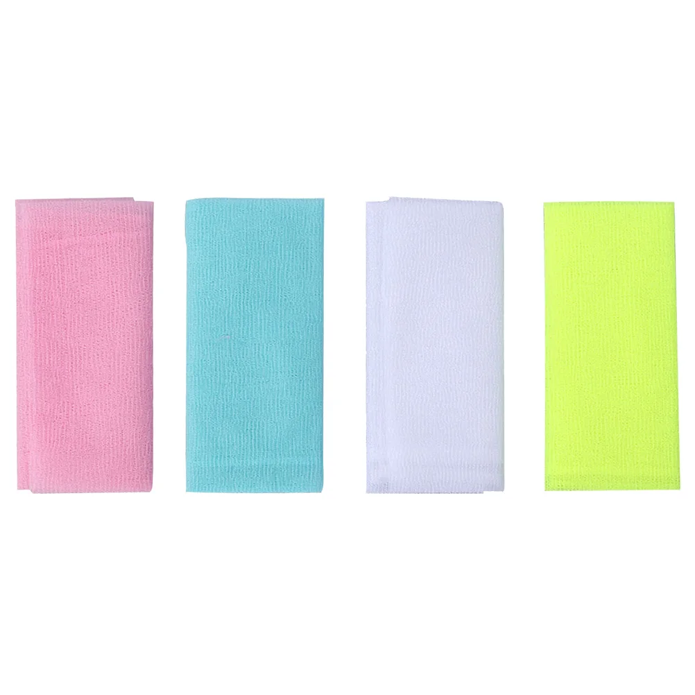 

4 Pcs Bath Towel Back Scrubber Washing Tool Long Strip Shower Exfoliate Towel Rich Foam Soft Experience Fast Dry