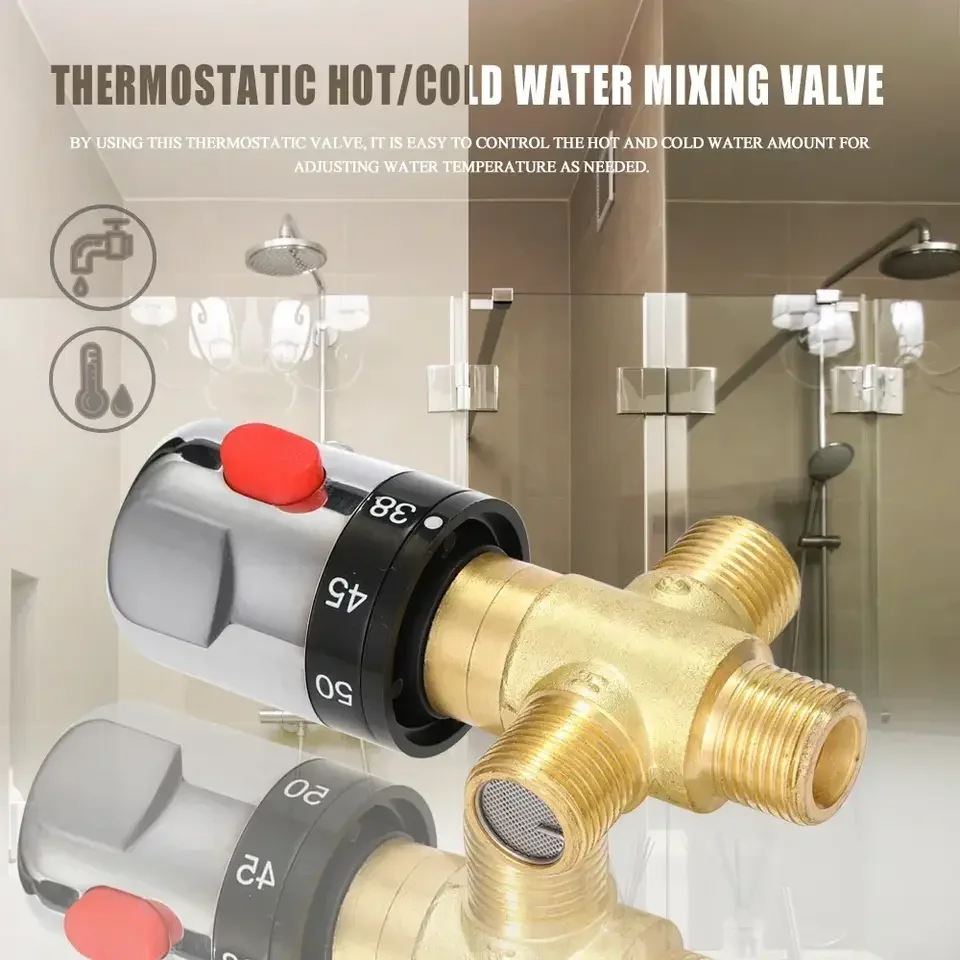 

Латунный термостатический смесительный клапан для душа с постоянной температурой воды, термостат для смесителя в ванной и на кухне