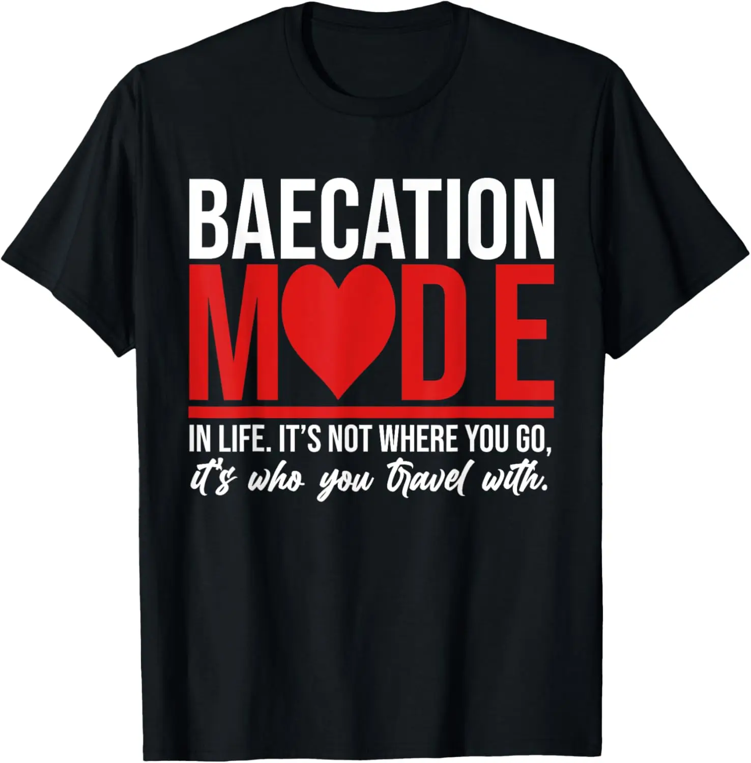 T-shirt regalo per coppie carine che viaggiano abbinano le vacanze Baecation Vibes