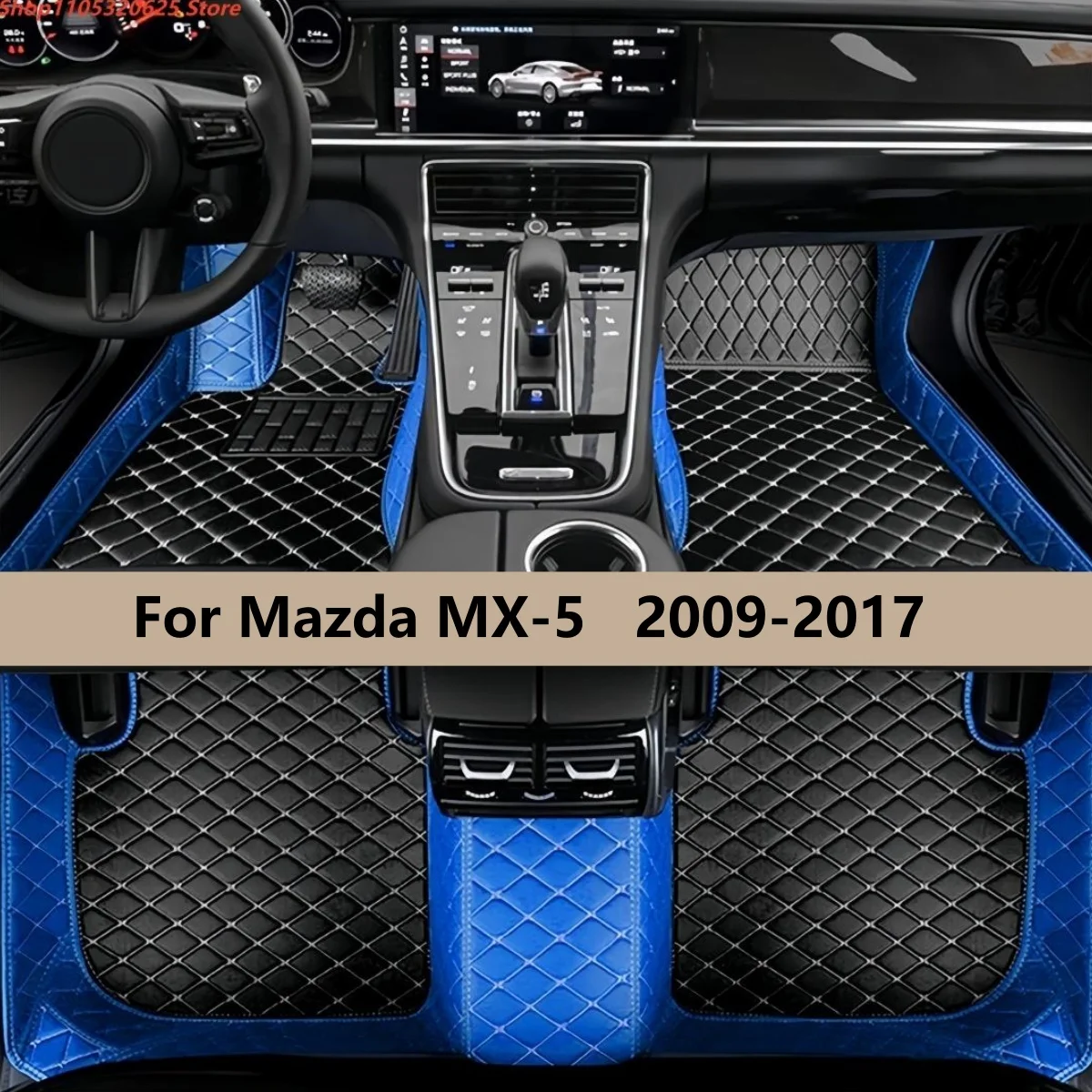 

Car Floor Mats For MAZDA MX-5 2009 2010 2011 2012 2013 2014 2015 2016 2017 Auto Accessories Carpet Pads Full Set Leather Matts
