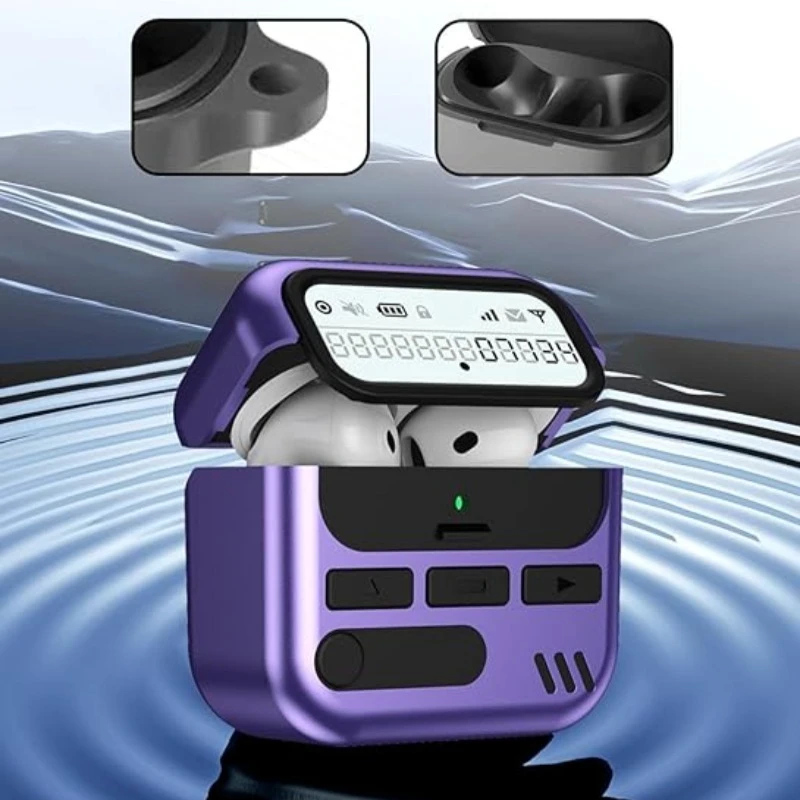 

Retro Camera Look BBJ Skin For AirPods4/AirPods Pro/Pro2 - PU Vintage Protective Earbuds Case