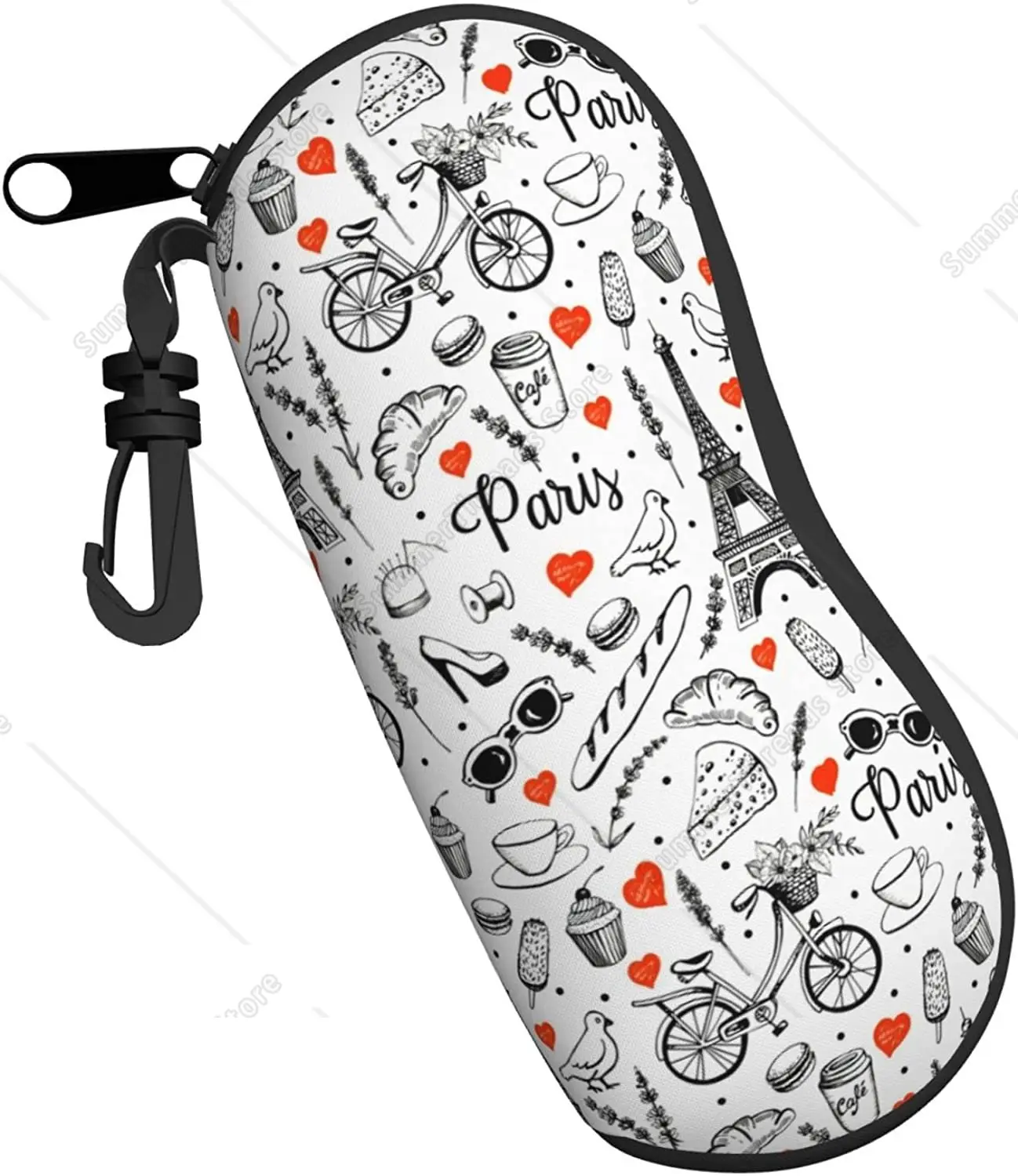 

Eiffel Tower Sunglasses Soft Case Set, Travel Zipper Hard Glasses Case, Ultra-light Glasses Bag