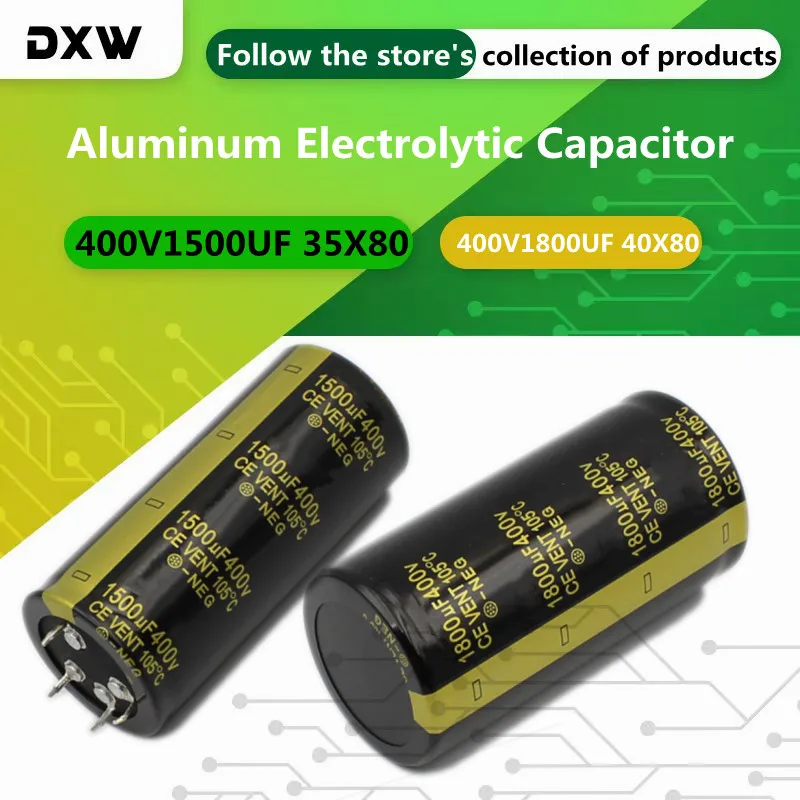 

1PCS/Lot 1800uf 1500uf 400V Aluminum Electrolytic Capacitor 4PIN Inverter Welder Frequency Converter Aluminum Electrolysis