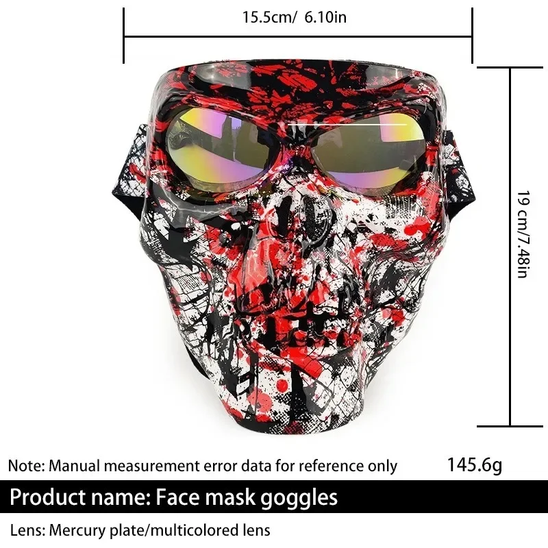 Motorcycle Helmet Cycling Face Shield Outdoor Cycling Mask Street Face Mask Motorcycle Goggles Air Soft Mask Open Face