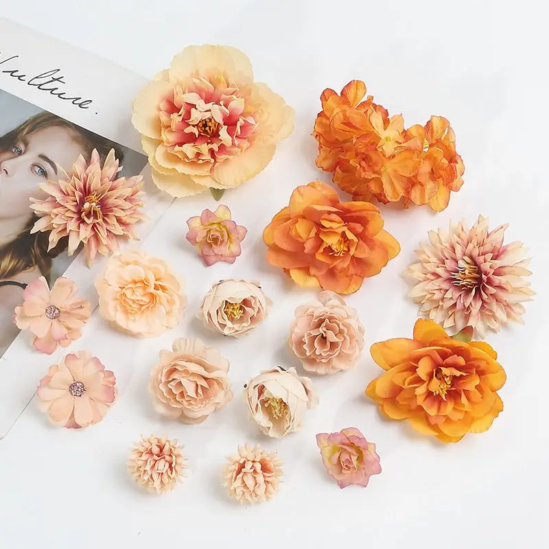 Rose Künstliche Blumen Set Pfingstrose Gefälschte Blumen Für Wohnkultur Hochzeit Ehe Dekorationen Ornamente Bouquet Girlande Zubehör – Detail 6