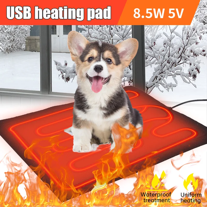 USB Heating Pad 5V 2A Timer Function Thermal Therapy Mat for Neck Shoulder Muscle Pain Relief Full Body Relaxation 25x30cm