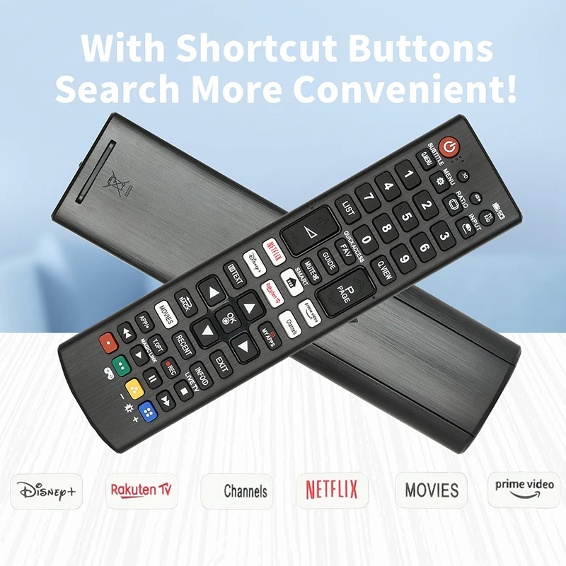 جهاز تحكم عن بعد عالمي للتلفزيون الذكي Ultra HD LED LCD HDTV 3D 4K وحدة تحكم بديلة مع أفلام NETFLIX PrimeVideo #5