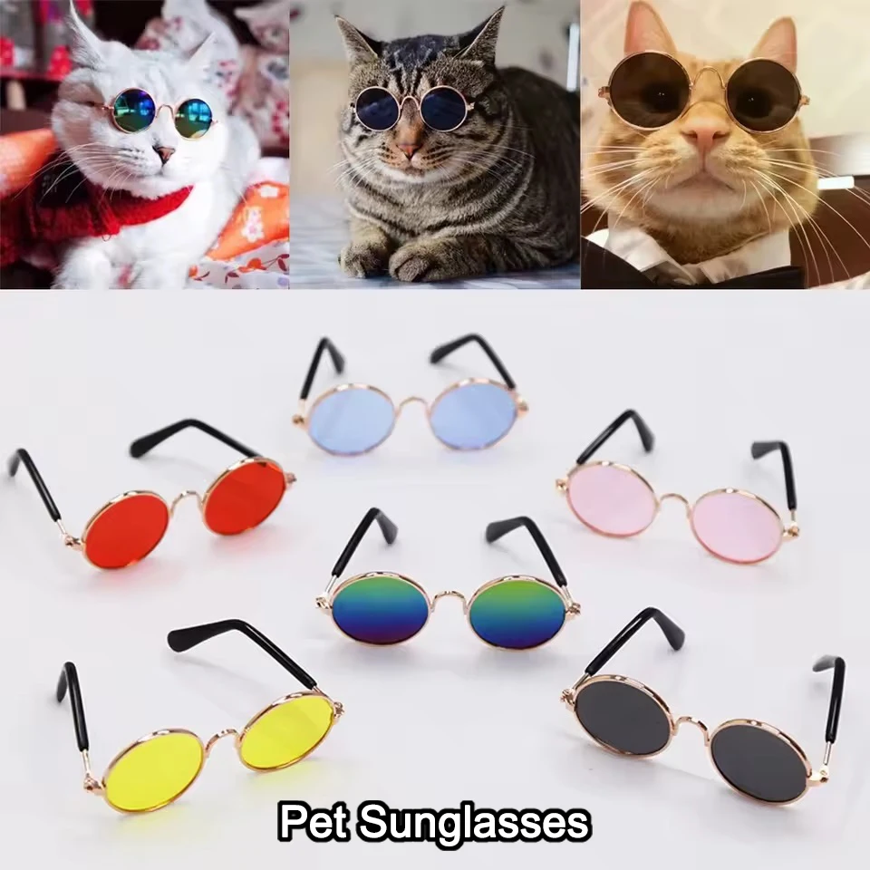 

Pet Glasses Small Pet Sunglasses Stylish Pet Sunglasses for Dogs Cats Fashionable Eyewear Windproof Photos Props Pet Accessoires