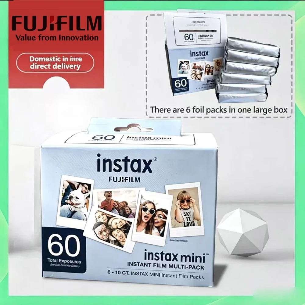 

50/60 Sheets For Fuji Instant Film Cameras Instax Mini 12 11 9 40 70 90 Link 3 Liplay EVO Origin Fujifilm Instax Mini Film Paper