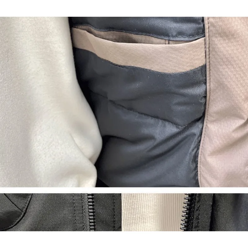 Winter Men Jacket Warm Down Coat Hooded Cargo Puffer Jacket Luxury High-end Multi-pocket Windproof Outerwear Outdoor Windbreaker