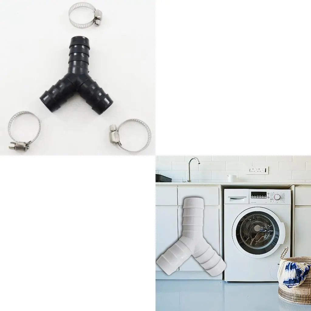  Double Connection Y Shaped Washing Machine Drainage Water Discharge Hose 2 set