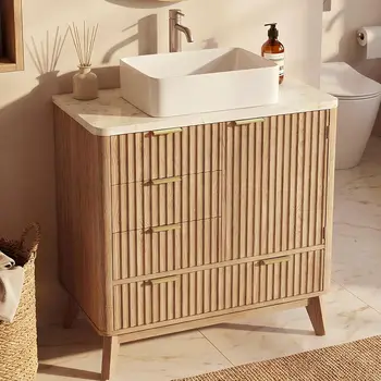 31" Fluted Vanity Cabinet 1