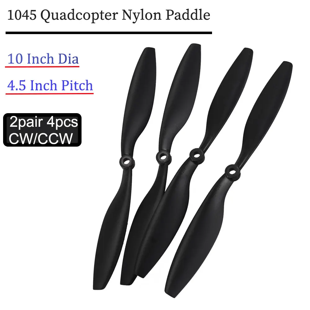 High Quality 2pair 4pcs 1045 Quadcopter Prop 10 Inch Dia 4.5 Inch Pitch CW/CCW Rotating Propeller Blades