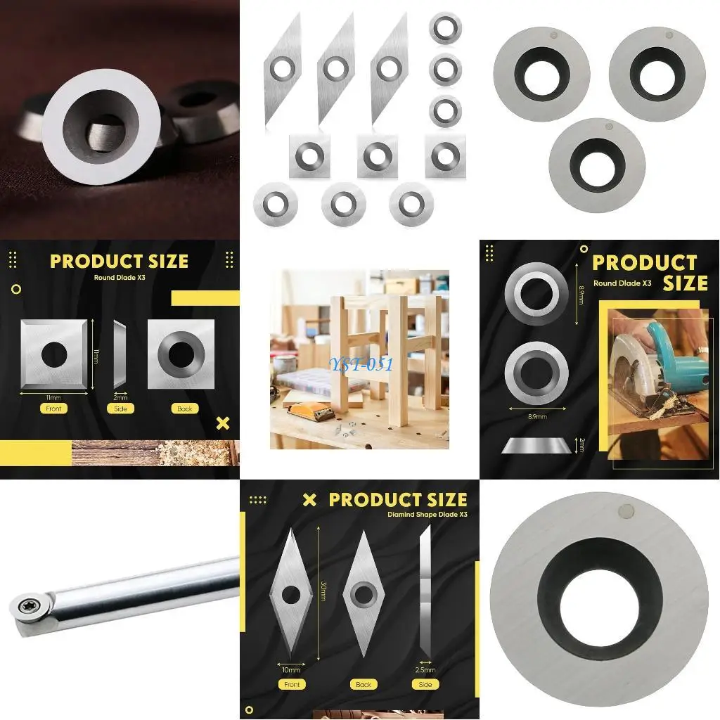 

E15A 12pcs 8,9 мм 11 мм 12 мм карбид карбида карбида карбидных вставки вставки режущих