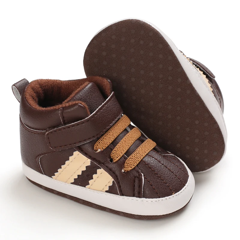 Brown Baby Shoes Breathable And Non Slip 0-18 Baby Walking Shoes Lightweight And Soft Soled Baby Outdoor Sports Shoes