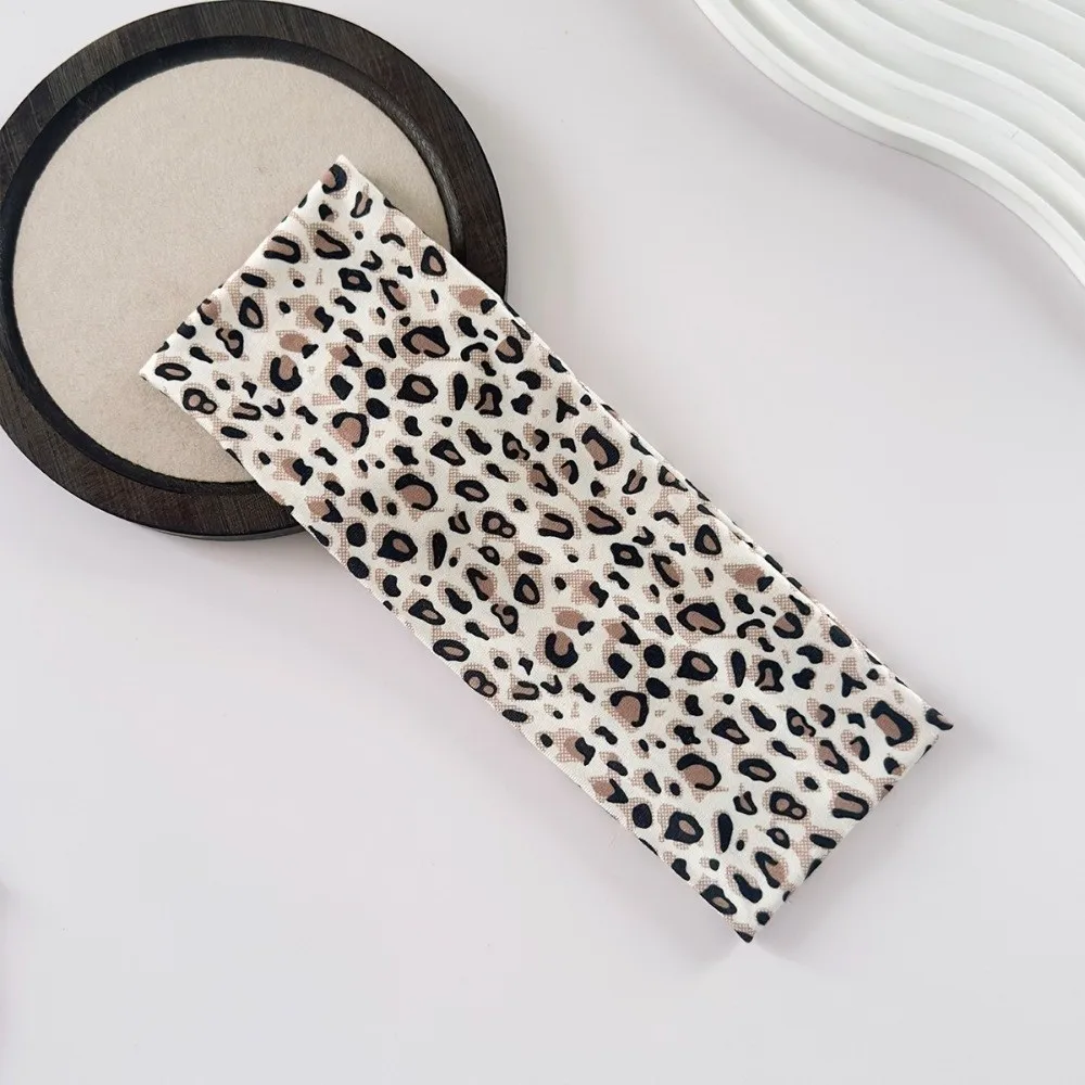New High Elasticity Leopard Print Headband Wide-brimmed Sweat Absorbing Sports Headband Breathable Yoga Headband Sports