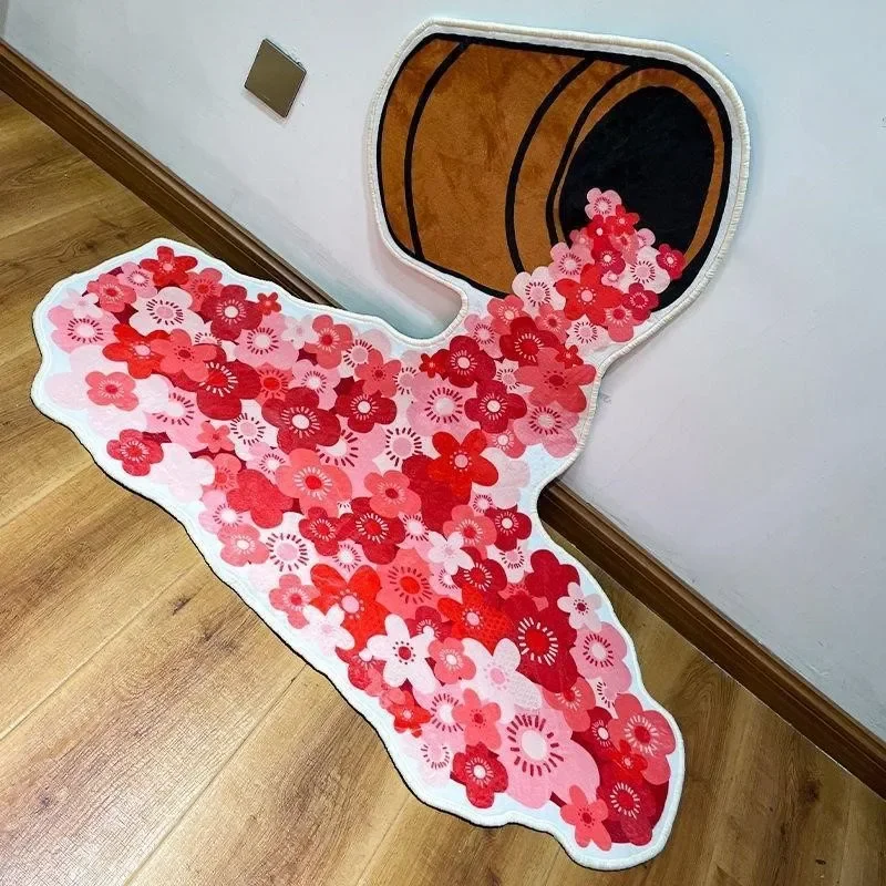 Rainbow Paint Bucket Wall Blanket Tapestry Creative Home Decoration Bedroom Bedside Blanket Anti Slip Bedroom Floor Mat ZG993