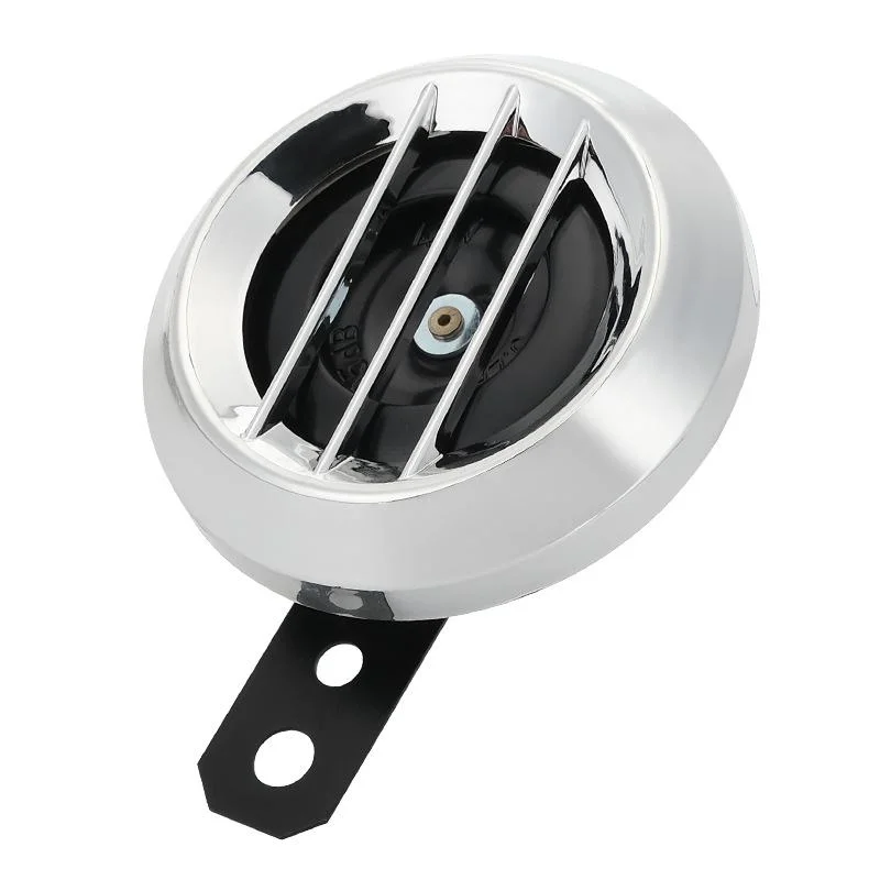 1Pcs 60V Electric Horn With Loud Stable Sound And Chrome Plated Cover For Motorcycles Scooters Electric Bikes And Mopeds