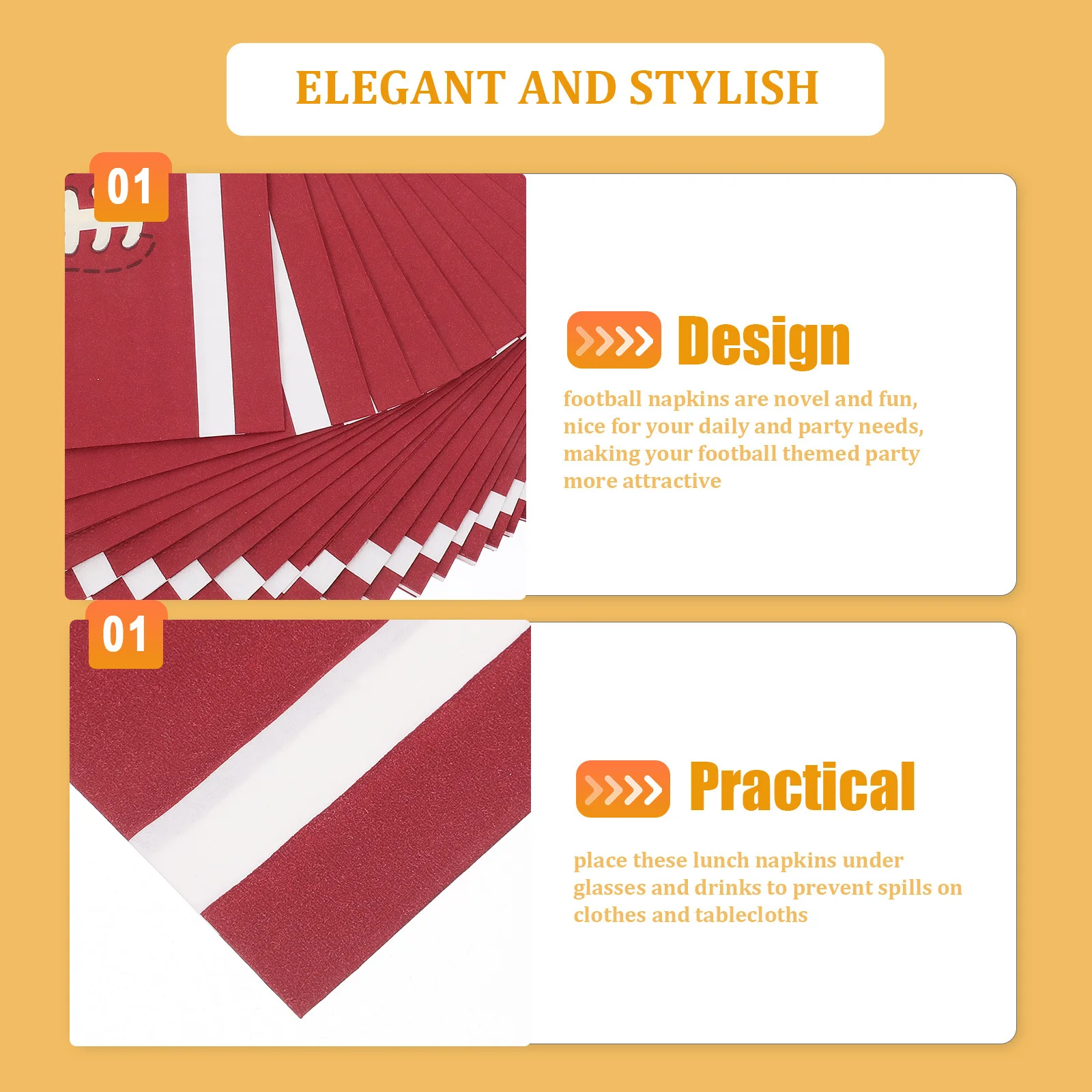 20 個サッカーナプキン厚い使い捨てペーパータオルパーティースポーツテーマ誕生日装飾カクテルランチナプキン用品