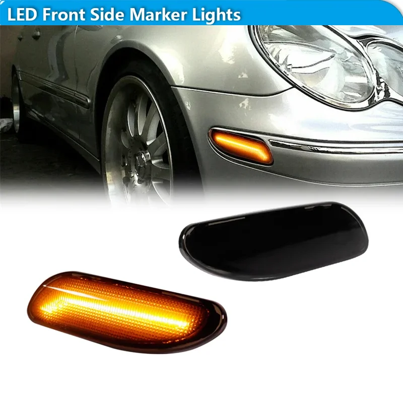 

Для Mercedes Benz C230 C240 C280 C320 C350 C32 AMG переднее крыло, боковые габаритные огни, указатели поворота, янтарный/белый светодиод