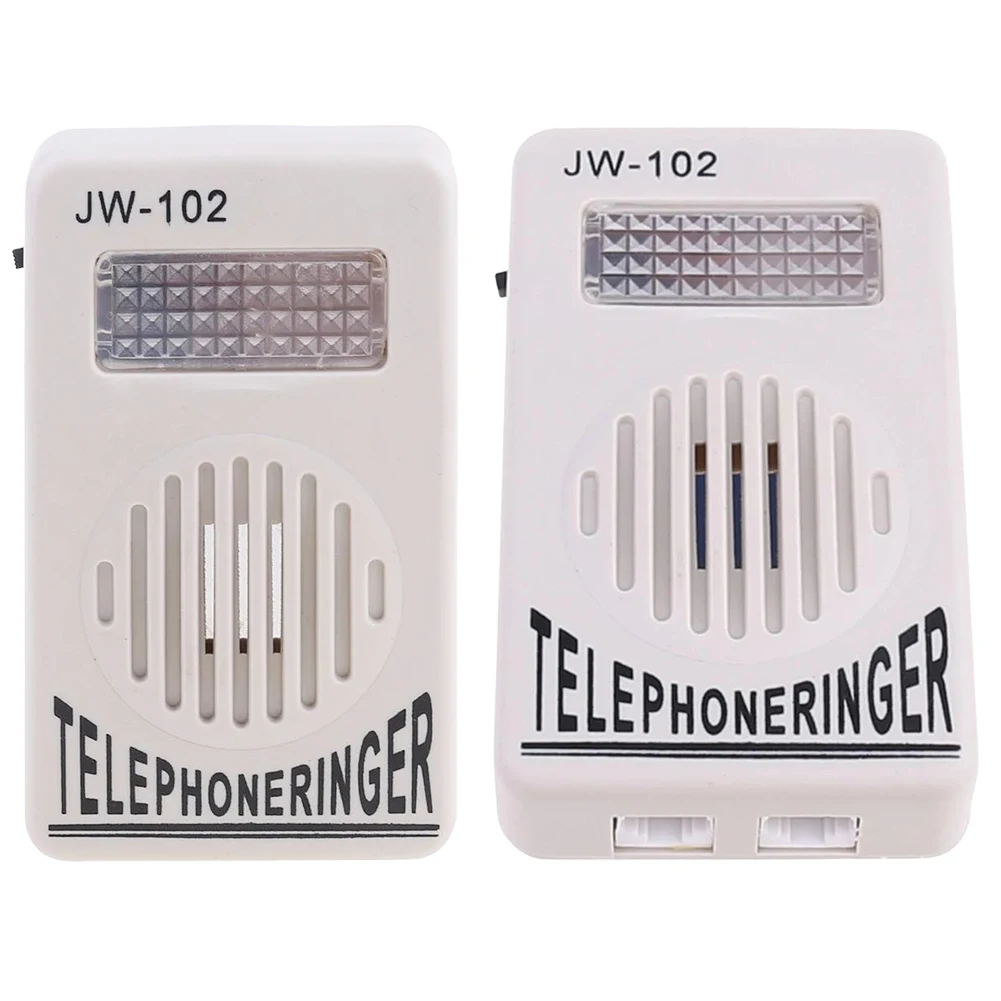 Loud Sound Telephone Ring Ringer Amplifier with Bright Flashing Light Volume Enhancer Phone Amplifier for Landline Telephone
