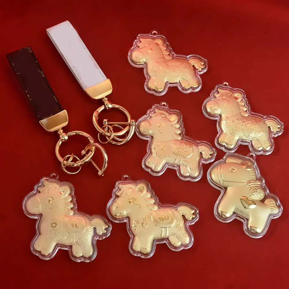 

Creative Golden Horse Accessories Mascot Dolls Year of Horse Gold Pony Keychain Accessories Kawaii Cartoon