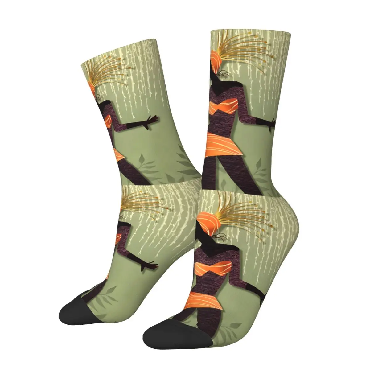 The Dancer - African Woman Dancing In Traditional Costume Socks Hiking 3D Print Boy Girls Mid-calf Sock