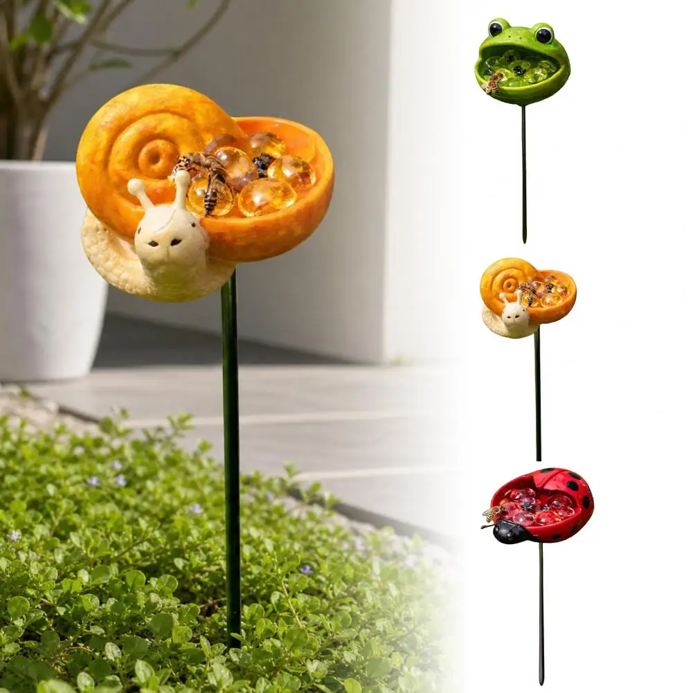 Patio Bee Water Station Bee Water Feeder with Stable Base Weather-resistant Resin Pollinator Station Durable Bee Bath for Garden
