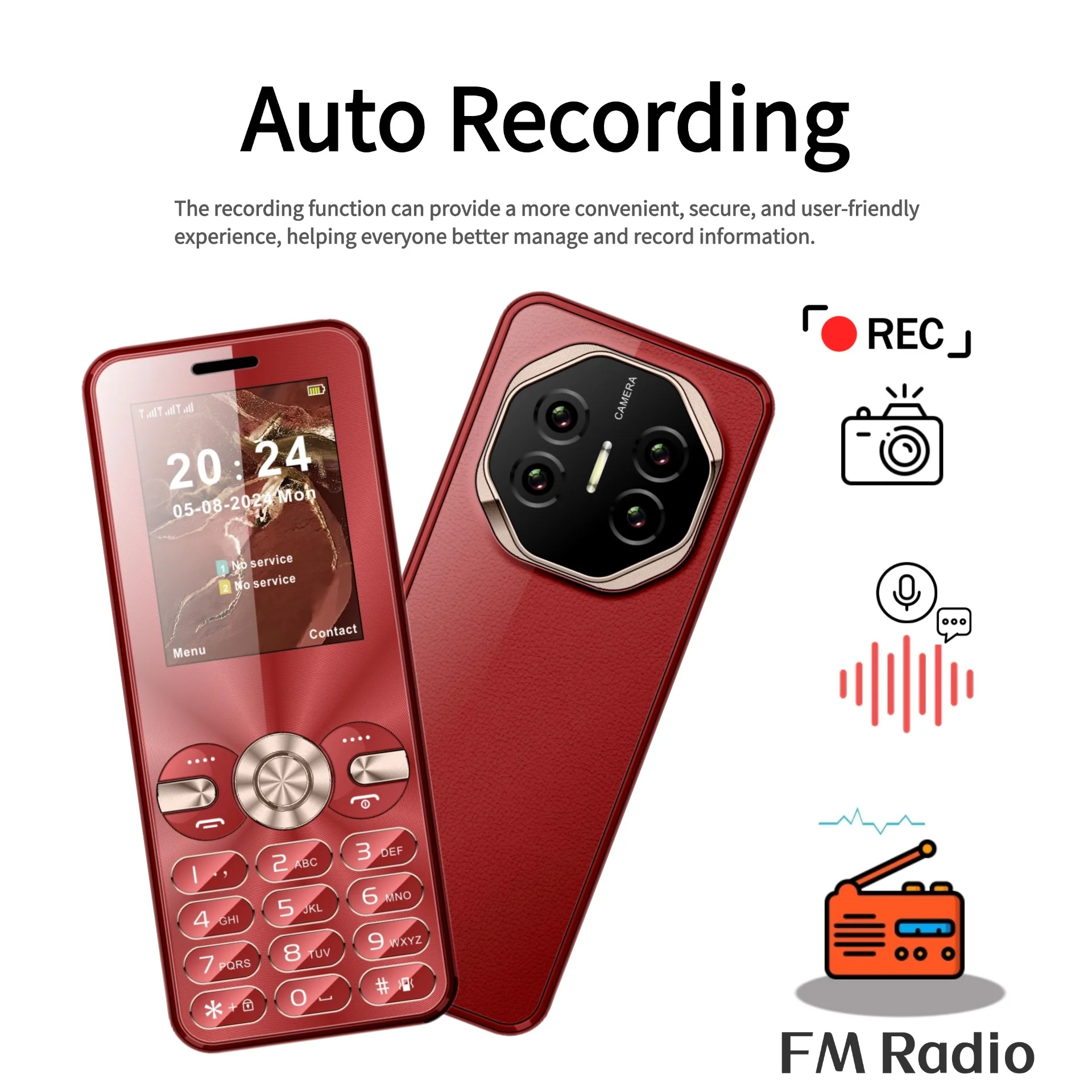 GSM 2G Ultra Slim Thin Budget Phone For The Elderly 2.4" Display Speed Dia Dual Sim Large Push-Button Durable Small Size Cheap