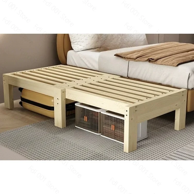 Solid Wood Pull Out Sofa Bed Telescopic Design for Small Apartment Living Room Tatami Style Space Saving