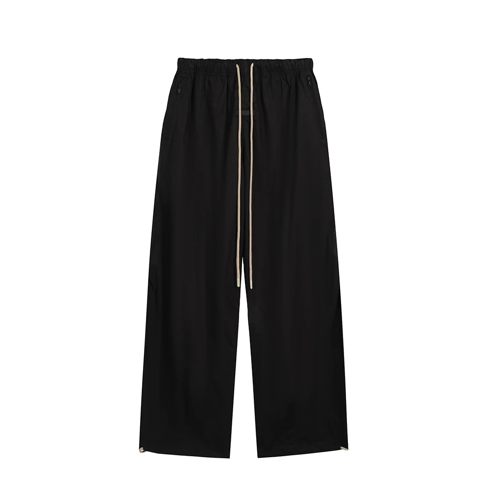 

American Trendy Brand 9th Collection Drawstring Woven Pants Quick Drying Pant Men's Streetwear Loose Straight Wide Trousers