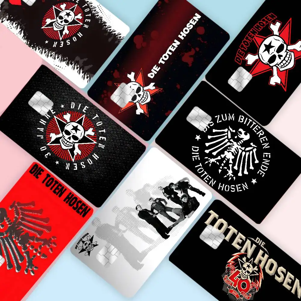 Pegatinas para Tarjetas de Crédito de la Banda Die Toten Hosen, Sin Residuos Adhesivos, Resistentes al Agua, para Tarjetas VISA, Tarjetas de Acceso al Metro