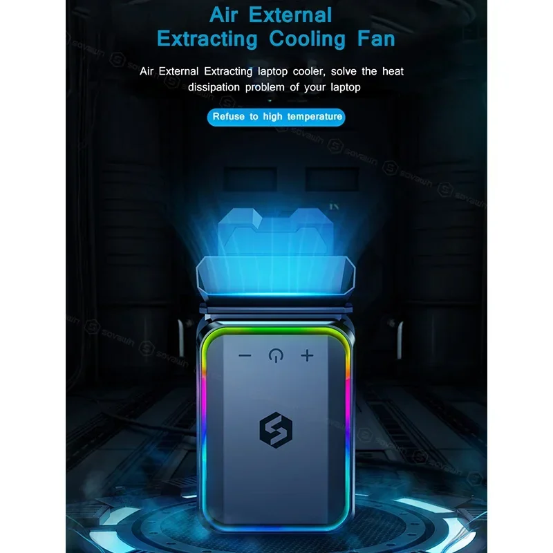 

Portable Laptop Air-drawn USB Computer Radiator Air Exhaust Cooler Laptop Adjusted Multiple Air Vents for Varity Laptop