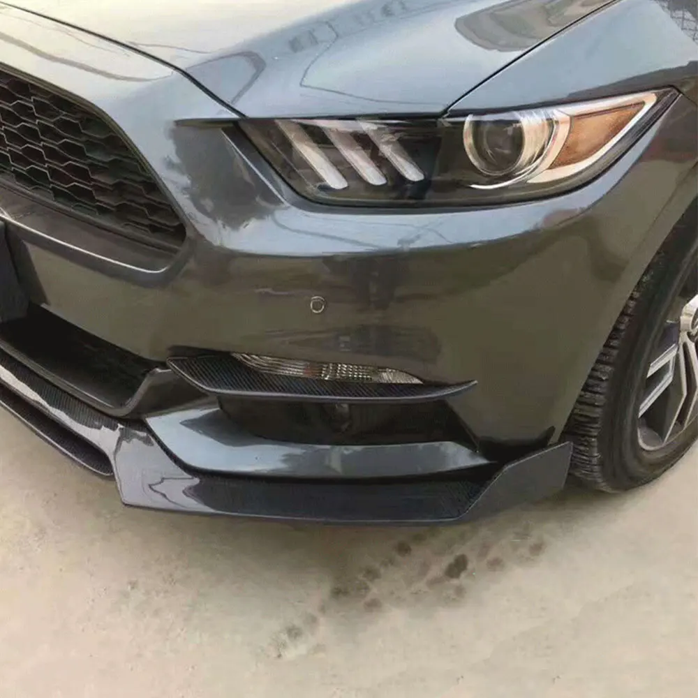 

JCYECF передняя противотуманная фара из углеродного волокна, накладки на вентиляционное отверстие, крышки Canards для Ford Mustang GT V8 V6 GT350R Coupe 2015 2016 2017