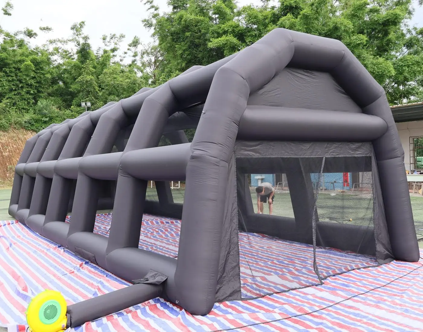 Giant Inflatable Tennis Tent Baseball Cage  Court Cage Inflatable Baseball Field Softball Batting amp Pitching Cage with Blower