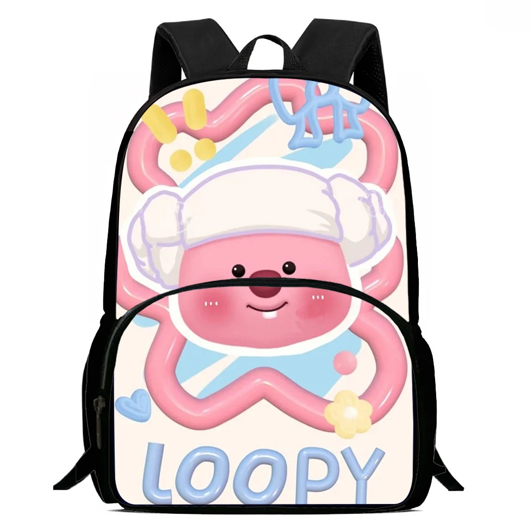 

School Backpack with Front Pocket,Cartoon Loopy School Bags for Boys Girls,Durable Kids Backpack for Pupil Students