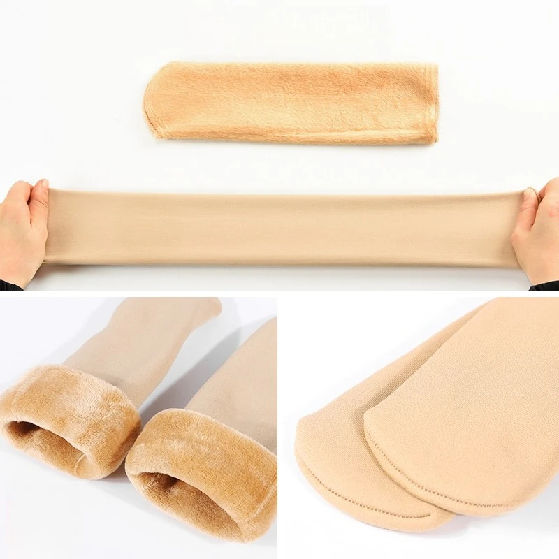 5 Par Dziewczęcych Skarpet Śnieżnych z Podszewką z Polaru, Grube, Ciepłe Skarpety do Połowy Łydki dla Kobiet, Tanie, Puszyste Skarpety na Jesień i Zimę, Zestaw