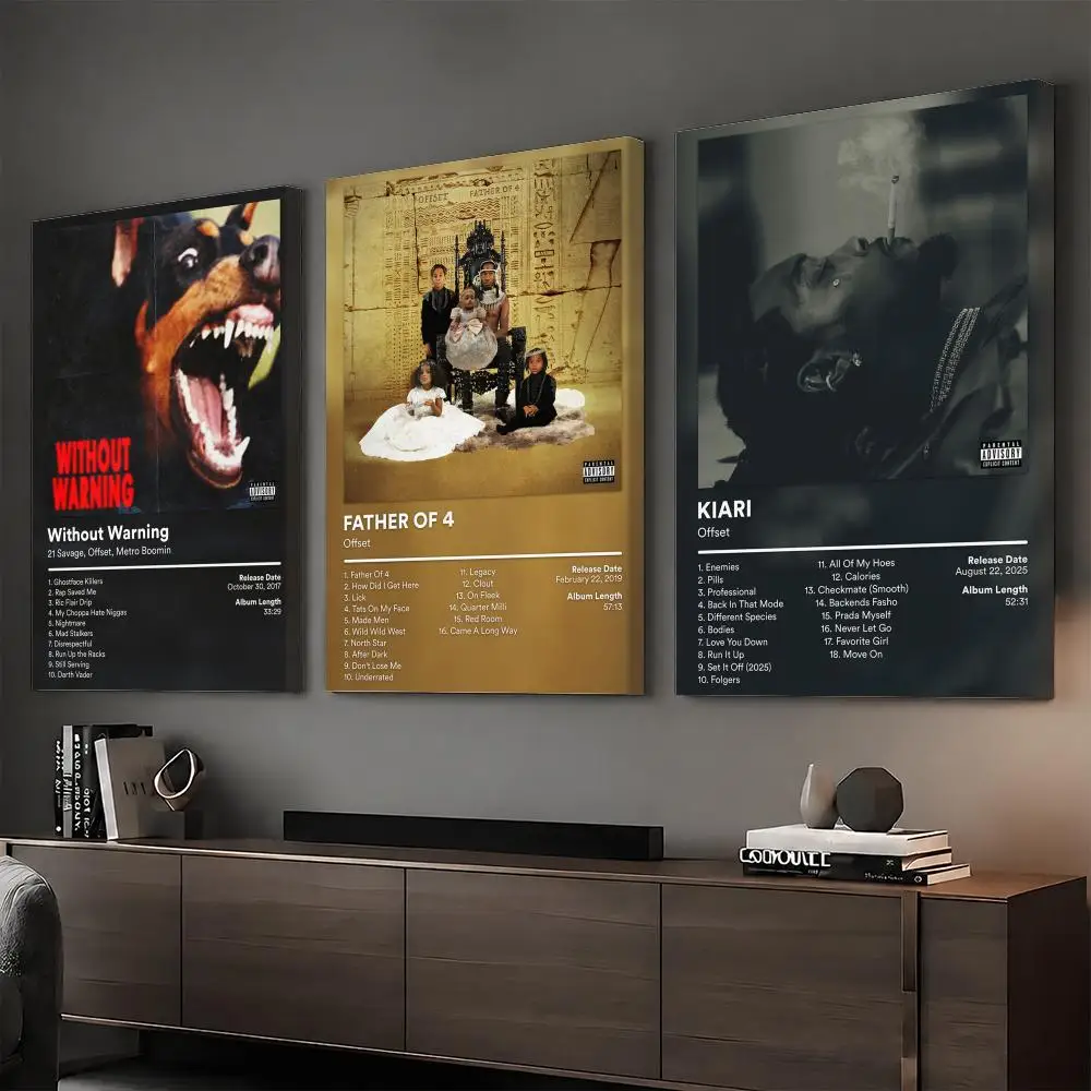 O-Offset Album Cover Singer Painting Calligraphy HD Canvas Print Poster Wall Art | Optional Frame | Modern Hallway Decor