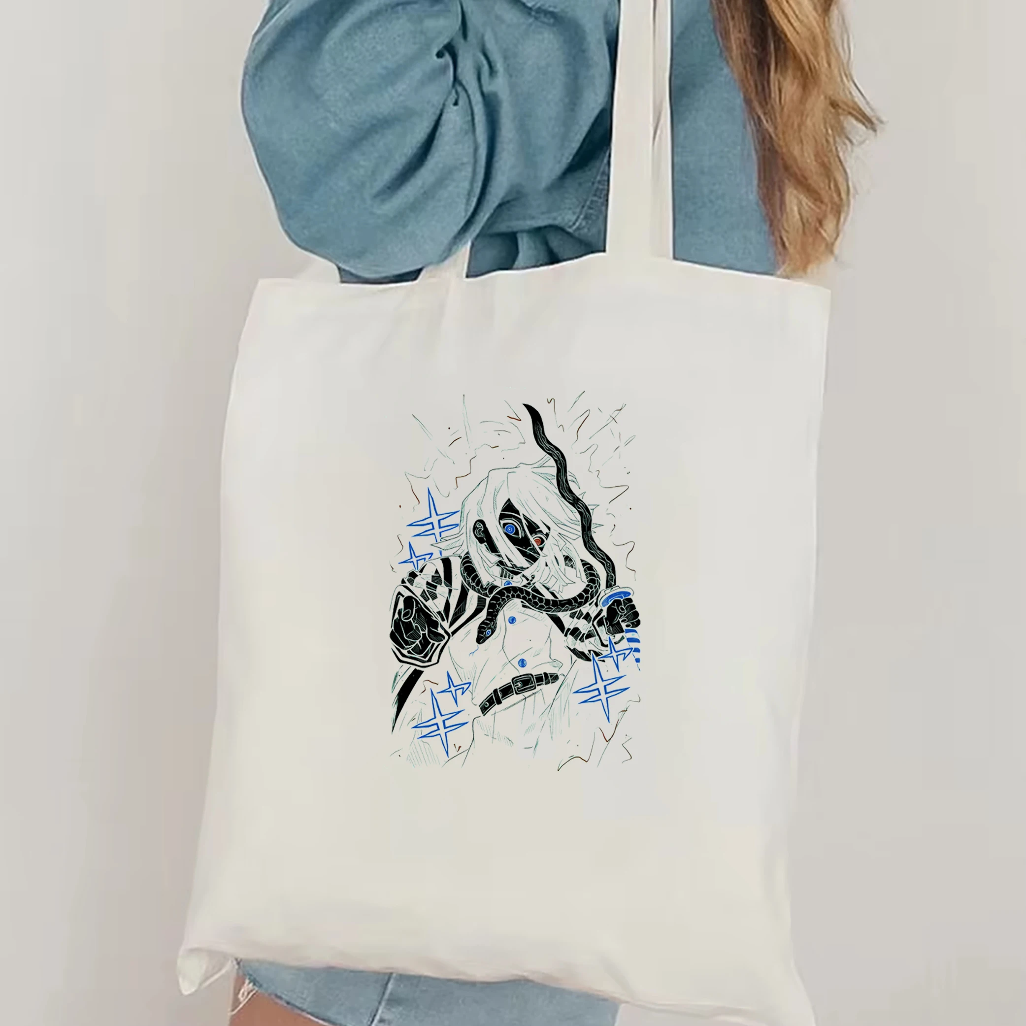 Demon Slayer tote bag Popular Anime Demon Slayer Women's Storage Bag Best Anime Gifts Aesthetic Anime Graphic Canvas Bag