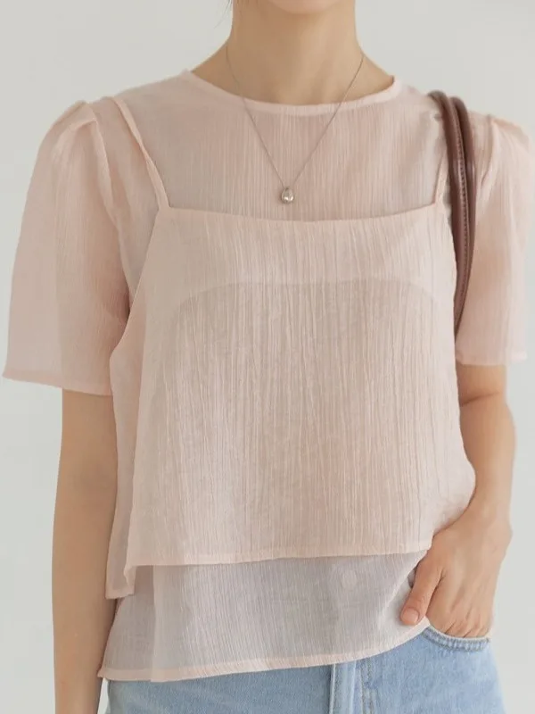 

Шикарный текстурированный женский комплект из двух предметов irt + Csole, модный прозрачный модный летний наряд