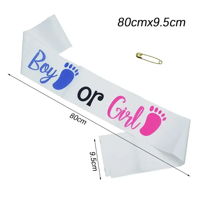 Boys Or Girls Footprint Shoulder Strap Baby Welcome Party Gender Reveal Mother Belt Baby Shower Party DIY Decoration Supplies