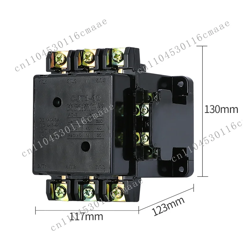AC Contactor CJT1-10A 20A 40A Thickened Silver Dot Three-phase 380V Single-phase 220V 110V 36V