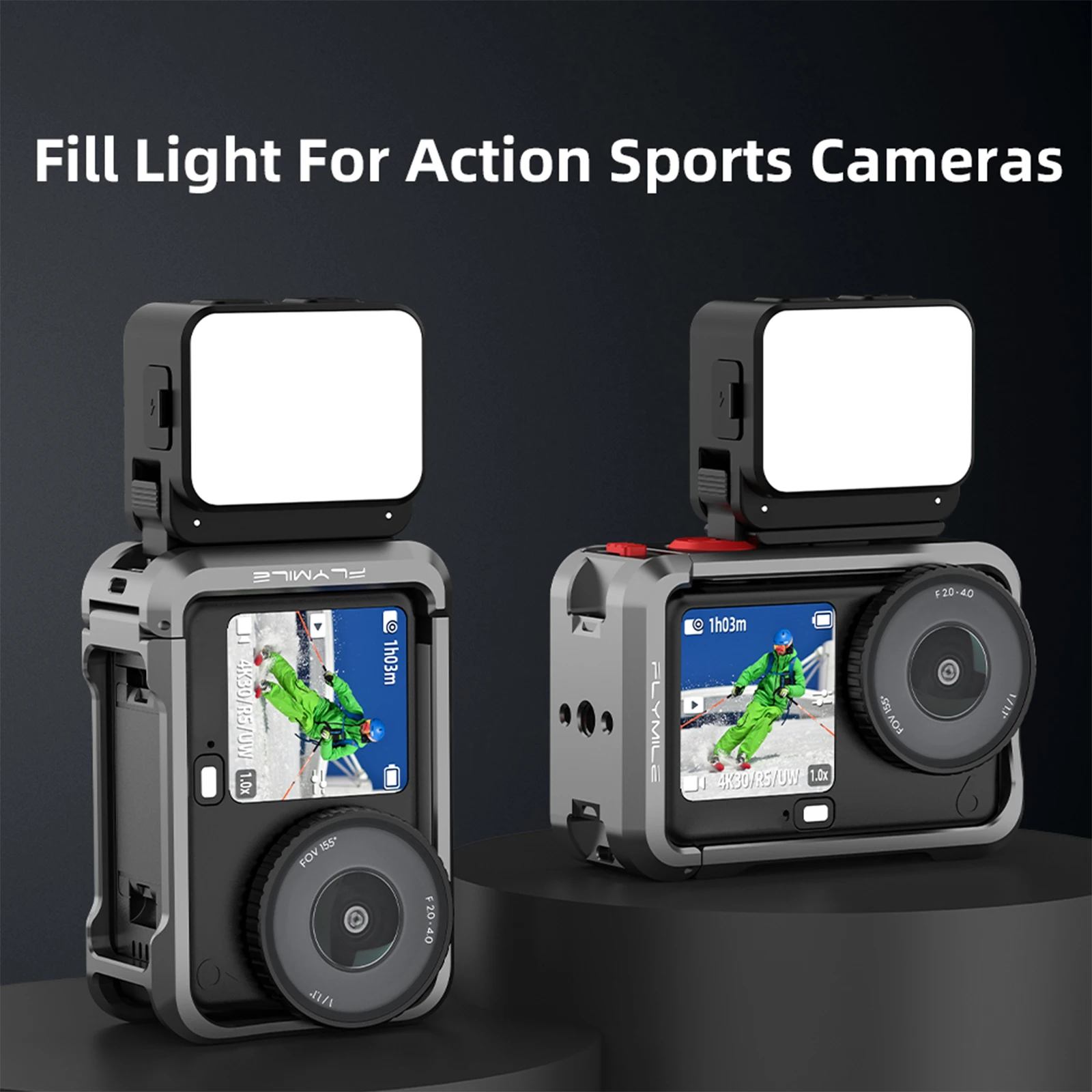 Vlogging Light Magnetic Photography Fill Lighting for Osmo Action 6/Osmo Nano