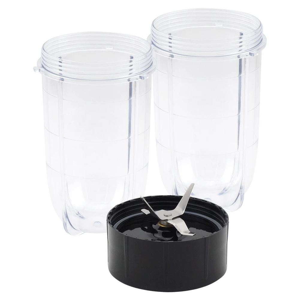 Replacement Cross Blade + 2Pcs 16Oz Cup Set for Magic Bullet, Replacement Parts Compatible with 250W MB1001 Blender