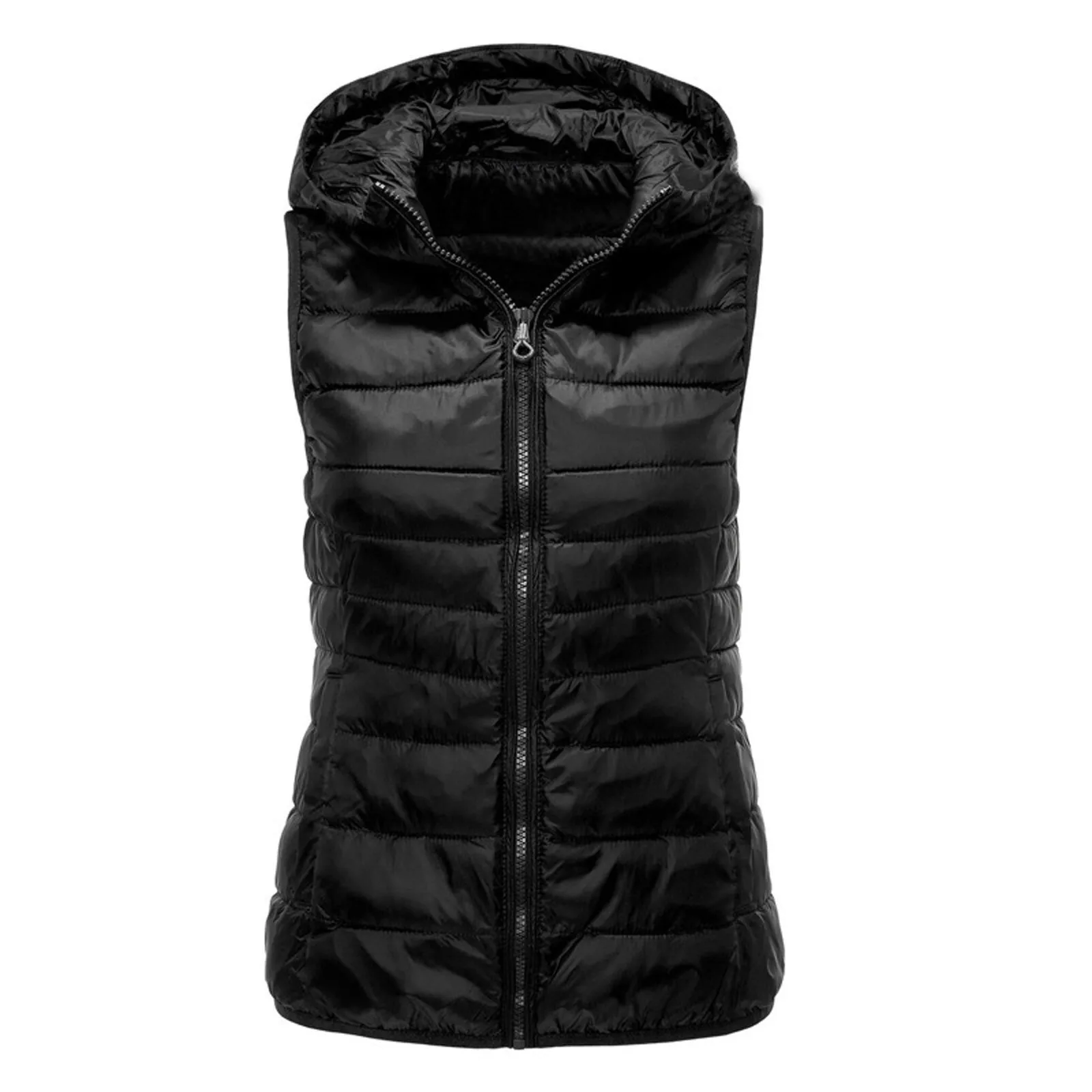 

New Hooded Sleeveless Vest Jackets Women Autumn Winter Casual Zipper Warm Coat Unisex Plus Size Loose Streetwear жилетка женская